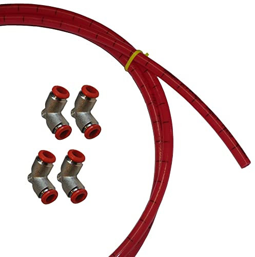HoWaTech 902027 Reparaturset Verbinder Eck | Steckverbinder & Rohr 8 mm für Warmwasser Fußbodenheizungen