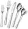 Kingstone Hammered Silverware Set, 40-Piece Flatware Set for 8, 18/10 Stainless Steel Premium Cutlery with Unique Ripple Handles Design Mirror Polished - Dishwasher Safe