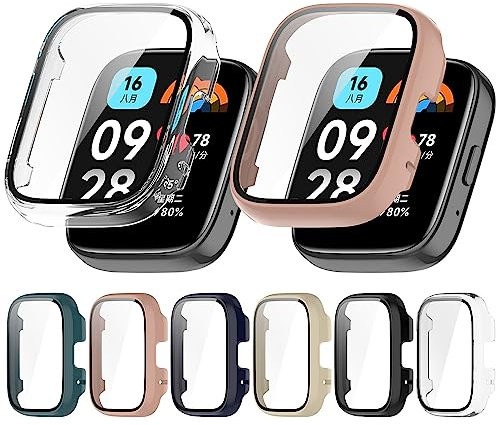 Tyogeephy Funda para Redmi Watch 3 Active/Watch 3/3 Lite, Cubierta Completa Protector de Pantalla Carcasa Protectora Anti-Rasguños Suave TPU Silicona Caso Anti-Arañazos Case Cover