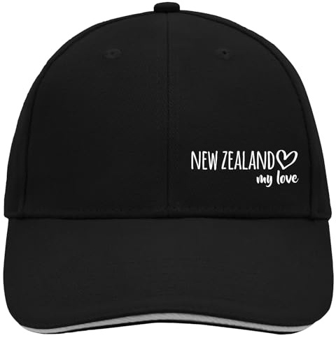 Huuraa Cappy Mütze New Zealand My Love Geschenk | Baseballkappe Basecap Kappe Geschenkidee Unisex Baseball Cap