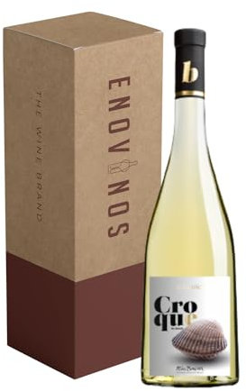 Vino Albariño Croque - Botella Vino Blanco D.O. Rias Baixas 100% Albariño 75 cl - Mejor Selección ENOVINOS