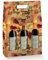 MAQA 3 pz Scatola cartone porta bottiglie per 3 bottiglie fantasia vendemmia, Scatola portabottiglie H 38.5 cm, sacchetti porta bottiglie