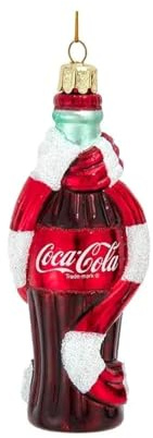 Kurt Adler 5-Inch Glass Coca-Cola Bottle with Scarf Ornament