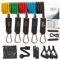SETGOWELL - Set Elastici Fitness Di Resistenza Con 5 Diverse Bande Elastiche, Elastici Fitness Uomo e Donna In Lattice Naturale, Home Gym Elastici Palestra Premium, Inclusa Corda Per Saltare