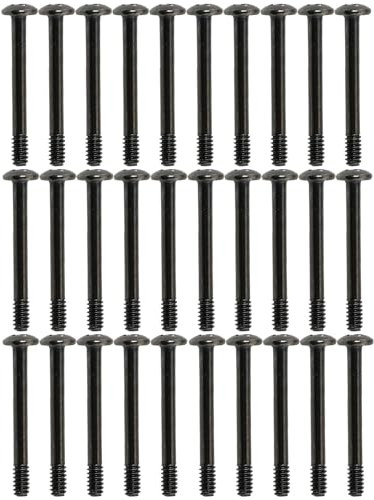 Heyous Radiator Fan Screws, 30pcs 6-32x30mm Metal Iron for Desktop Computer Water Cooling Systems, Black