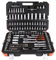 REALTEK 172 Piece Socket Set 1/4 1/2 3/8, Car Tool Kit with Bit Socket Set, 72 Teeth Quick Release Reversible Ratchet Set, CR-V Professional Mechanics Tool Set for Auto Repairing and Household