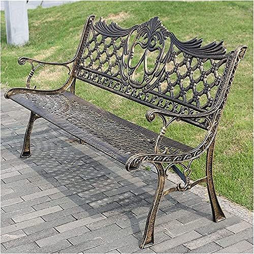 Patio Bench Park Bench Outdoor Conversation Couch, Outdoor Garden Bench, Outdoor Furniture Cast Iron Porch Bench