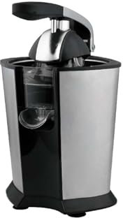 Wintem Spremiagrumi Elettrico in Acciaio Inox Nero - Ideale per Spremute Veloci e Senza Sforzo di Limoni, Arance e Altri Agrumi con 2 Diversi Coni di Spremitura - Facile da Pulire a Mano - Motore 85W