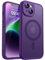 CANSHN Magnetic Compatible with iPhone 14 Case(6.1 Inch), Upgraded [Full Camera Protection] [Compatible with Magsafe] [Translucent Matte] Shockproof Protective Bumper Phone Case Cover - Deep Purple