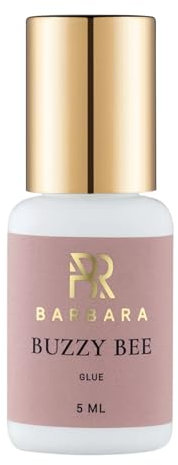 Colle pour Extension de Cils BARBARA 'Buzzy Bee' : Formule Professionnelle pour Volume et Mega-Volume | Adhérence Ultra Rapide en 0,5 Sec. | Tenue Durable jusqu'à 8 Semaines | Sans Collages (5ml)