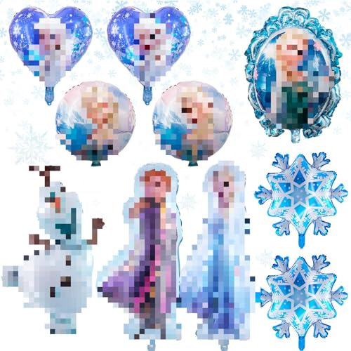 Geburtstag Luftballons Mädchen, 10 Stück Prinzessin Kindergeburtstag deko Folienballon, Folienballon Geburtstag Kit, Party Deko Kindergeburtstag