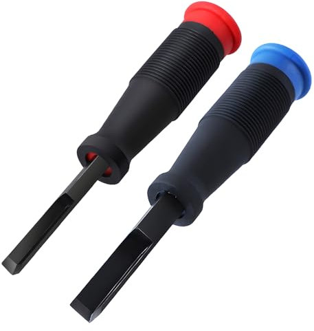 SYWAN Corner Chisel, 90° Square Mortise Chisel 8mm 12mm Hinge Recess Corner Wood Chisel Woodworking Tools for Cutting Square Mortised, Door Installation, Wood Carving, Framing, 2Pcs