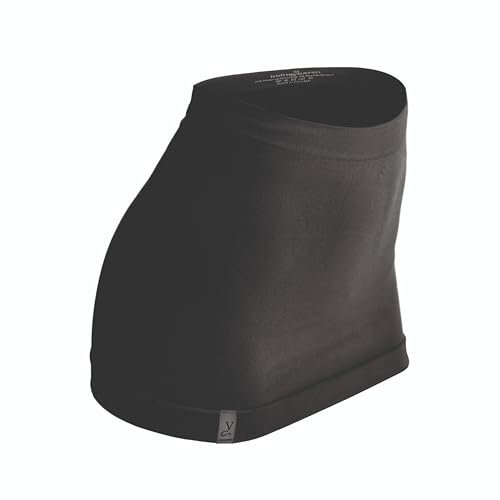 Tube Nierenwärmer Damen: Premium Rückenwärmer Rund-Strick, Bandeau-Top, Bauchwärmer & Rock, Für Alltag, Yoga & Sport, Shirtverlängerung, Stretch Schlauchrock, OEKO-TEX 100 (black, S)