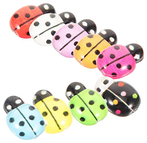 Veemoon 50stücke Mini Ladybug Charms Resin Bunte Kleine Für -projekte Bastelarbeiten Und Gartendekoration Und Langlebig Für Kreative Bastelideen