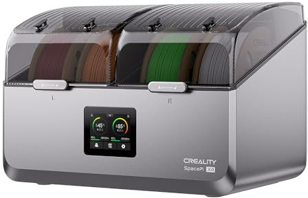 Creality SpacePi X4 Filamento Essiccatore, 4 bobine Filamento Dryer con 2 camere di riscaldamento indipendenti, scatola di essiccazione a filamento, con riduzione del rumore/deumidificazione, fino a