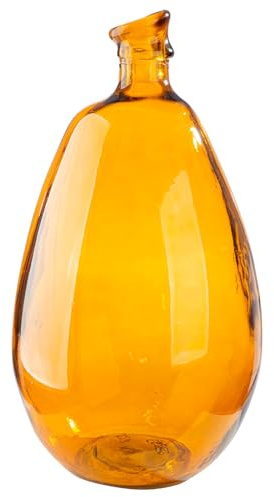 GILDE Vase Organical - Glas - braun - Höhe 47cm x Ø 26cm - bauchige Dekovase - Europäische Herstellung - recyceltes Material