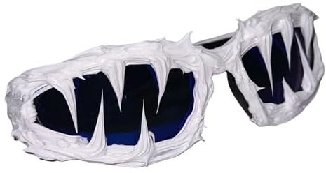 Walopola Gotische Brille, lustige Brille für Erwachsene, UV400-Schutz, coole Brille, modischer dunkler Stil für Männer, Jugendliche, Cosplay, Konzert, Disco, Urlaub, Weihnachten