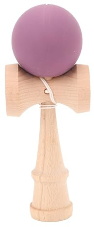 Fauitay Jouet Kendama en Bois, Jeu de Coordination œil-Main Portable en Bois de Hêtre de qualité Supérieure avec Ficelle pour Les Fêtes d'anniversaire en Intérieur et en Extérieur (Violette)