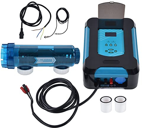 Srliya Générateur de Chlorateur de Sel électrique 16 G/h avec Fonction Automatique, Conception de Minuterie pour Le Traitement de l'eau de Piscine, Fonction de Refroidissement
