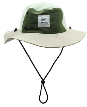 Surf Monkey Boonie Hat Impermeable con Cuerda Hombre/Mujer - Talla única - Poliester Reciclado