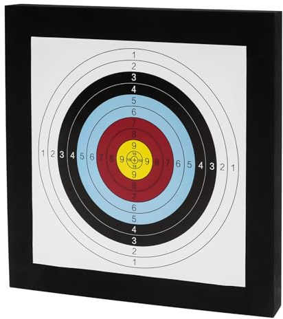 Zielscheibe Bogenschießen Armbrust Erwachsene Jagd Profi Target Bogen Pfeilfangmatte Eva-Schaumstoff-Zielscheibe 50x50x5 cm mit 10 Zielscheibenpapieren und 4 Zielnadeln, für Bogenschießen