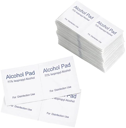 300 Pcs Alcohol Wipes, Quick-Drying Individually Isopropyl Alcohol Wipes for Nails Cleaning Doorknobs Dining Tables Cutlery