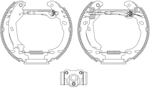 HELLA 8DB 355 005-261 Brake Shoe Set - R1317 - for e.g. FIAT / FORD