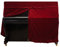 Dilwe Ganzer Klavierbezug, Schutz vor Staub und Kratzern Colorfast Pleuche Piano Staubdicht Dekoriert Cover (Rot)