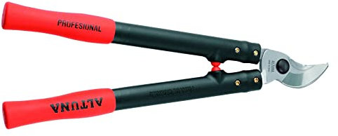 Tijera de Podar a Dos Manos Pruning 24V2-60 - Ajuste Manual - Corte Bypass Muy Preciso - Resistente y Muy Ligera - Fabricada con Fibra de Carbón - Indicada para Uso Profesional - Altuna