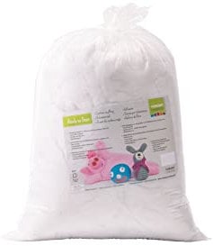 Vaessen Creative Flauschige Weiche Polyester Füllung für Plüschtiere, Kissen und Bastel-Projekte, Weiß, 250gr