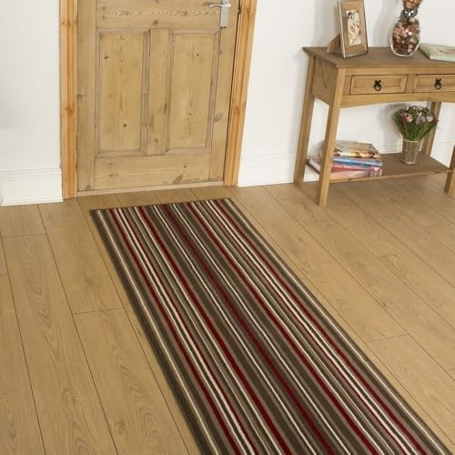 runrug Soft & Luxurious Hallway Runner Rug - Comfortable Carpet for Hall, Kitchen & Corridor - Multiple Sizes - Stain-Resistant, Dirt-Resistant - 60cm x 420cm - 9mm Thick - Strike, Red