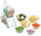DASH Safe Slice Mandoline Slicer, Julienne + Dicer für Gemüse, Meal Prep & More mit 30+ Voreinstellungen & Dickenversteller, Presets, Aqua