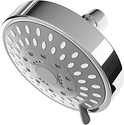 High Pressure Shower Head 4.1 5-Settings Spray Multi-Functional Luxury Adjustable shower head Metal Swivel Ball Chrome. Showerhead Rainfall 5-Setting (Chrome)