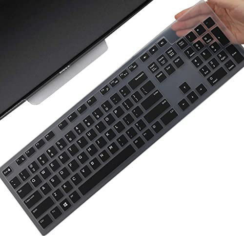 Keyboard Cover Skin for Dell KM636 KB216 KB216t KB216d KB216p Wired & Wireless Keyboard, Dell Optiplex 5250 3050 3240 5460 7450 7050, Dell Inspiron Desktop 24 27 5400 5490 7700 7790 3475 3670 3477