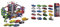 Majorette Super City Garage, motorisierte Bahn für Modellautos mit Parkplätzen und Eisenbahn, Parkhaus für Die-cast Autos & 5-Pieces, Miniaturfahrzeuge, 5er-Set, 4 versch. Ausführungen, 7,5cm