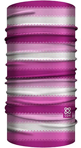Club of Heroes Ringel Bandana 25 x 50 cm, nahtloses Multifunktionstuch aus weicher Mikrofaser/atmungsaktiv Schlauchschal Halstuch Mundschutz Schal Tuch/geringelt Farbstreifen gestreift (Pink-Rosa)