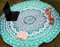 raajsee Grüne runde Strand-Wandteppich, Hippie-/Boho-Stranddecke, Mandala-Rundie/indische Baumwolle, Überwurf – runde Tischdecke, Heimdekor, Indie-Teppich, Meditations-/Picknick-Teppich, 127 cm Kreis