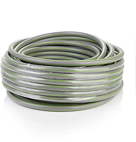 Alfresia 30 Metre Garden Hose – Medium Garden Hose Pipe for Outdoor Use, 3 Layer PVC and Nylon Mesh, Multipurpose Watering System for Home, Greenhouse and Irrigation, Hose Extension, Portable, Green