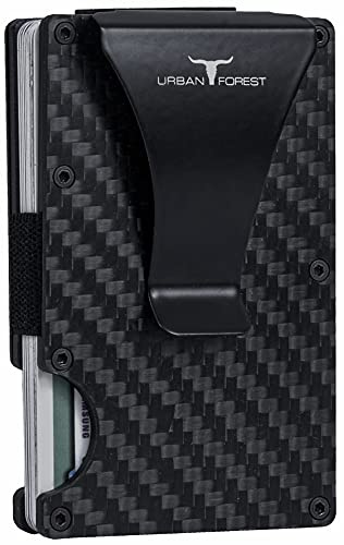 Urban Forest Asher Kartenhalter aus Metall für Damen und Herren, Schwarz, RFID-Geldbörse