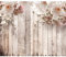 decomonkey Fototapete Blumen Lilien 450x315 cm Design Tapete Fototapeten Vlies Tapeten Vliestapete Wandtapete moderne Wand Schlafzimmer Wohnzimmer Holzwand Holz
