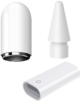 ILamourCar Pencil Kappe Magnetische Ersatzkappe, Ladeadapter Kabel für Apple Pencil, iPencil Spitzen Bleistift Tipps Ersatzspitzen Eingabestift Nib Kompatibel mit Apple Pencil 1. Generation