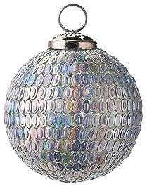 Gift Company - Weihnachtskugel - Seoul - Glas mit Pailletten - Farbe: Silber - Ø 7 cm