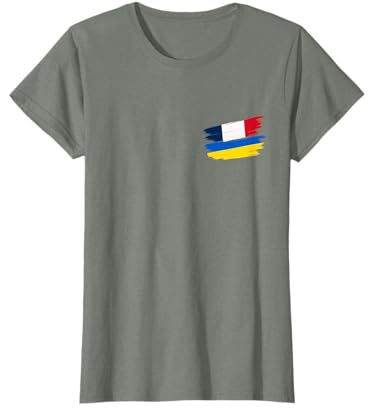 Drapeau de l'Ukraine et France, Drapeau De L'amitié Francais T-Shirt