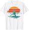 Kajaking Wald Kanu fahren Wassersport Paddeln Retro Kajak T-Shirt