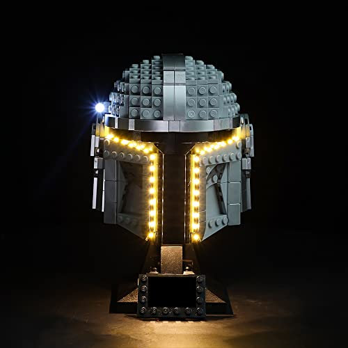 Kyglaring Nur LED-Beleuchtungsset Lights Set Designed for Lego Star Wars Der Mandalorianer Helm 75328 Building Model Kit - Ohne Lego Set (Classic Version)