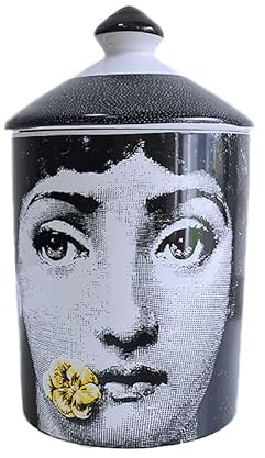 ROTOOY Lina Cavalieri - Barattolo in ceramica per aromaterapia, portapenne Fornase, mini vaso, vassoio porta candela, bottiglie decorative per la casa, barattoli decorativi (C12)