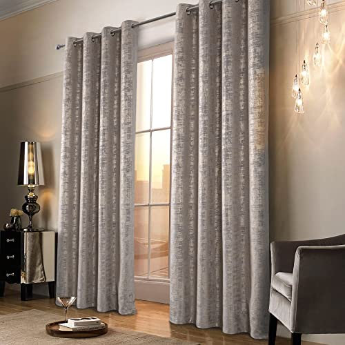 always4u 100% Blickdichte Gardinen, Samtvorhang mit Golddruck FR014-189Y7080-CP-245 x 140