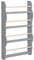 WOLTU Kinder Bücherregal Wand, Bücher-Organizer mit 4 Ablagen, Kinderregal für Buchaufbewahrung, Wandregal Kinderzimmer aus Kiefernholz E1 MDF, für Spielzimmer, Grau