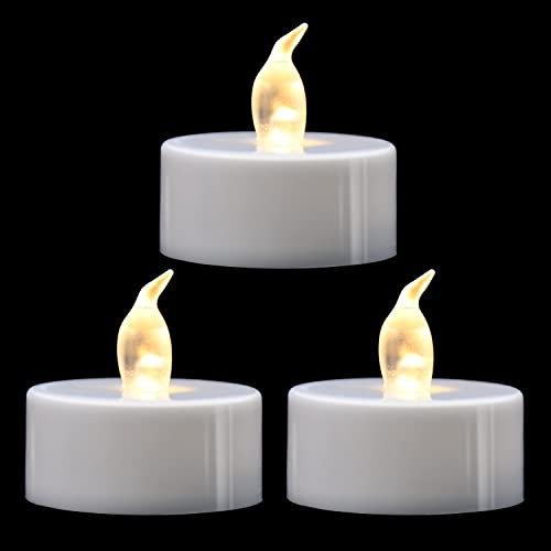 ERTYUI 24 Pack LED Tea Lights, Warm White, Last 200 Hours +, for Decoration (24pcs, Warm White)