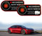 ONKENTET Sentry Mode Aufkleber Kompatibel mit Tesla Model 3 Y X S Cybertruck Roadster Semi Zubehör Außenaufkleber Fensterwarnung Statische Adsorption Paste Muster (2 Stück)
